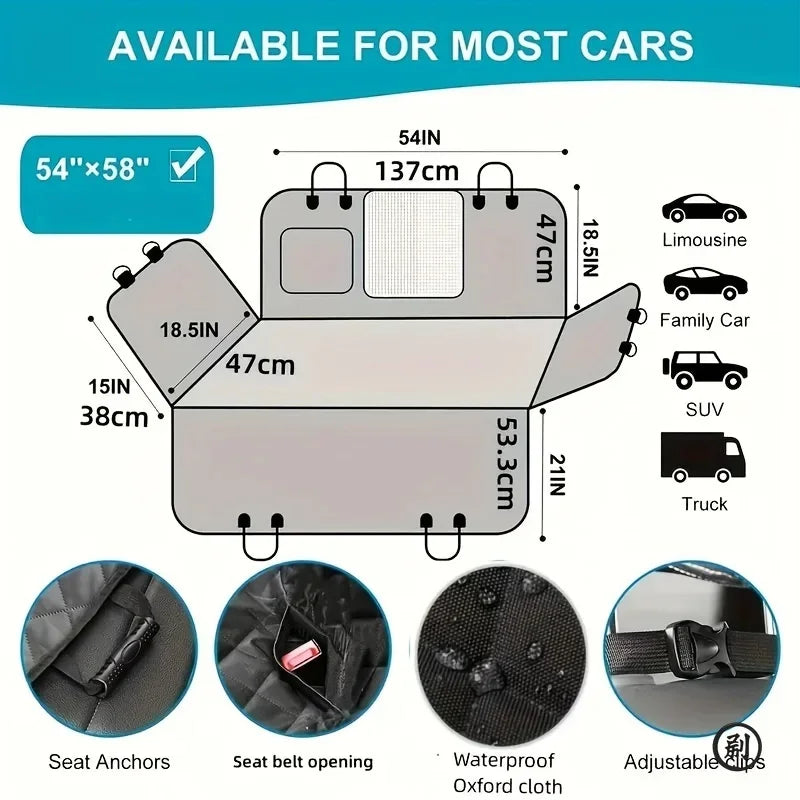 Dog Car Seat Hammock Cover